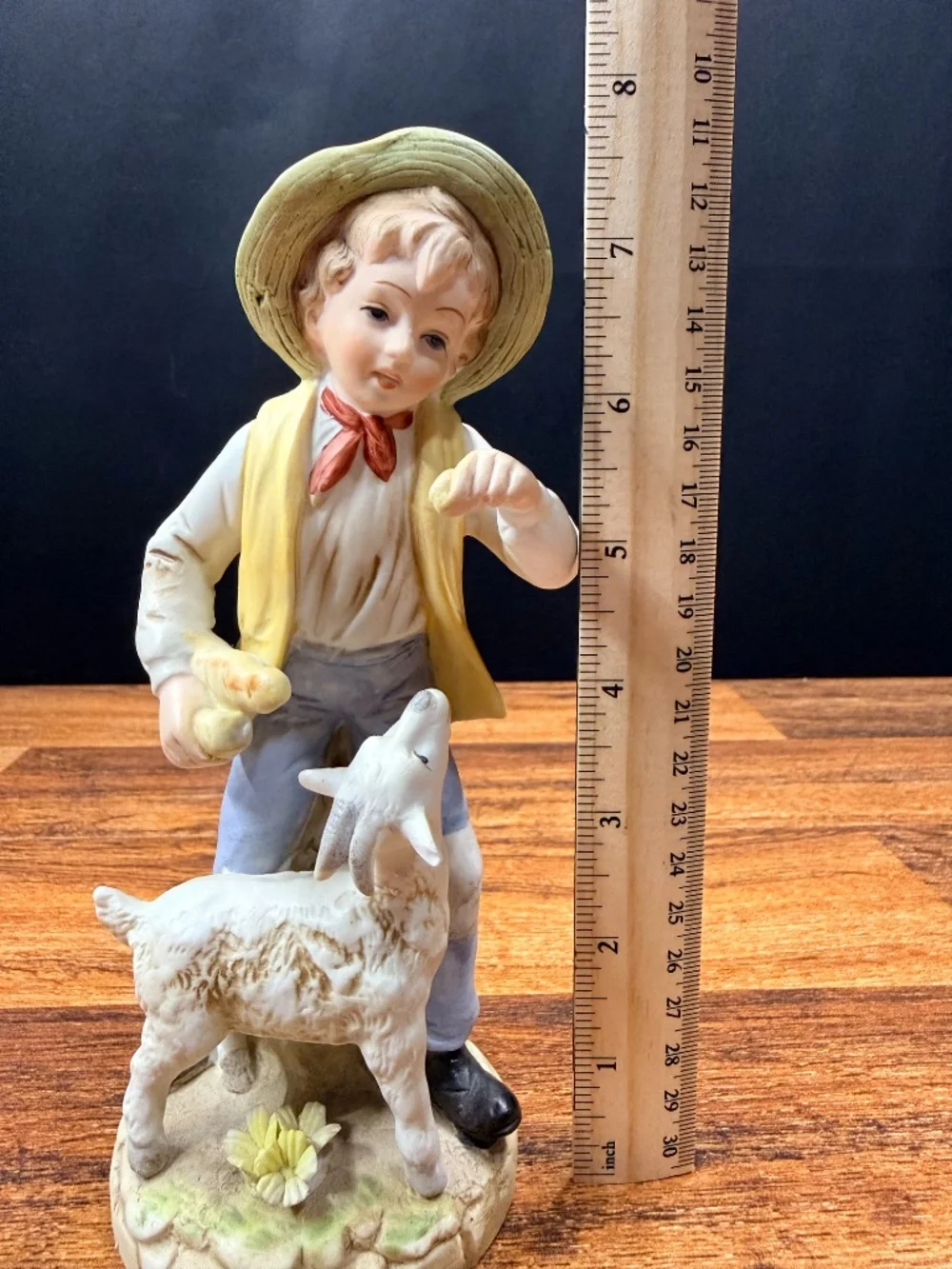 ARDALT LENWILE China Hand Painted Boy with Goat Figurine